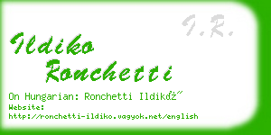 ildiko ronchetti business card